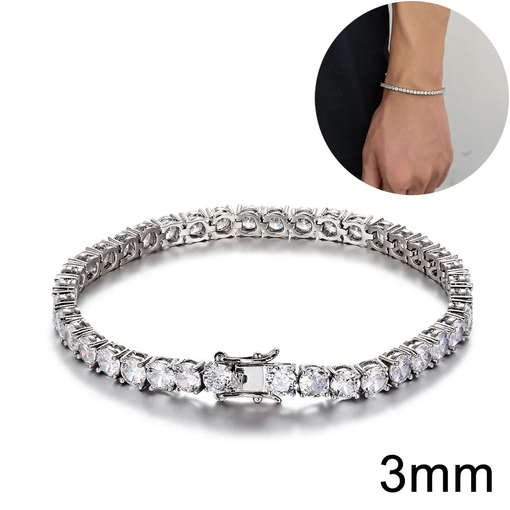 Luxury Bubble Clustered Hip Hop Iced Out Tennis Bracelet