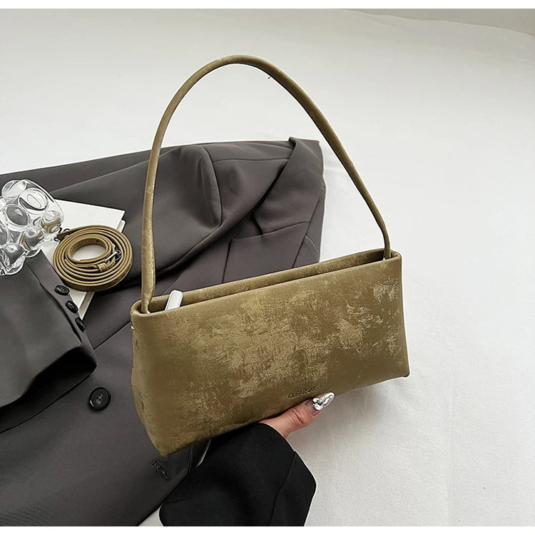 Small PU Leather Design Square Underarm Shoulder Bag