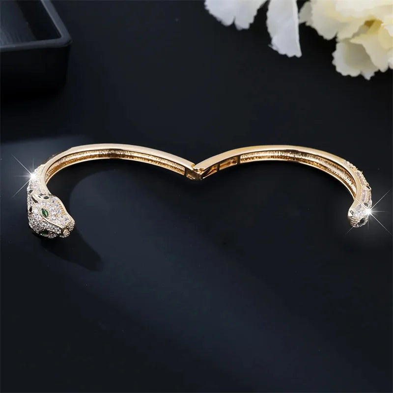 Fashion Design Zinc Alloy Leopard Head Barcelet