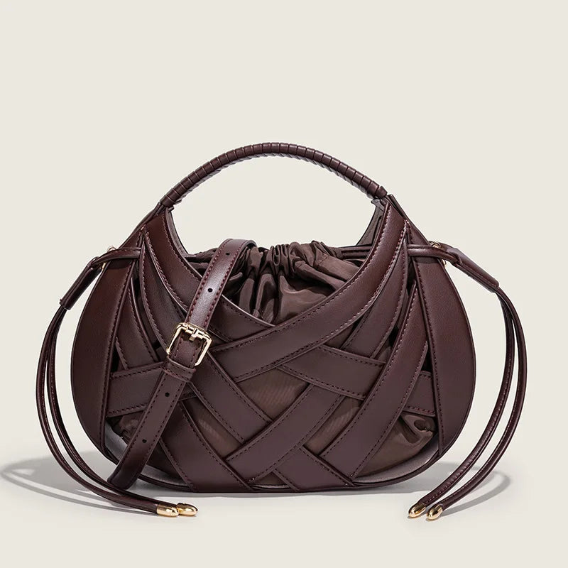 Hollow Woven Nest Bag Unique Premium Textured Shoulder Bag