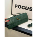 Premium Solid Color PU Woven Texture Crossbody Bag