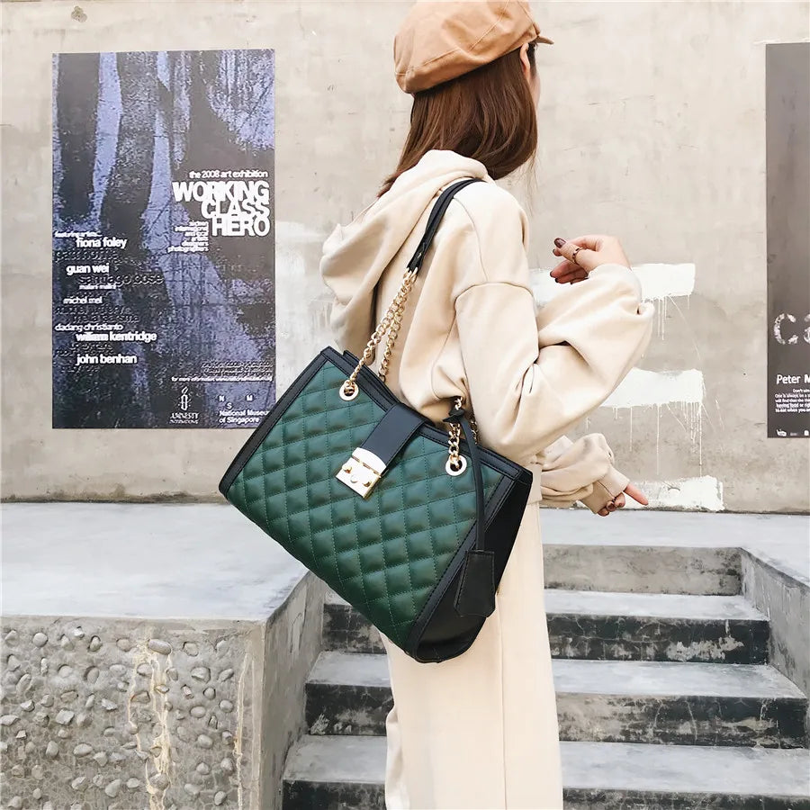 Large Capacity Pu Leather Chain Crossbody Bags High Quality Design