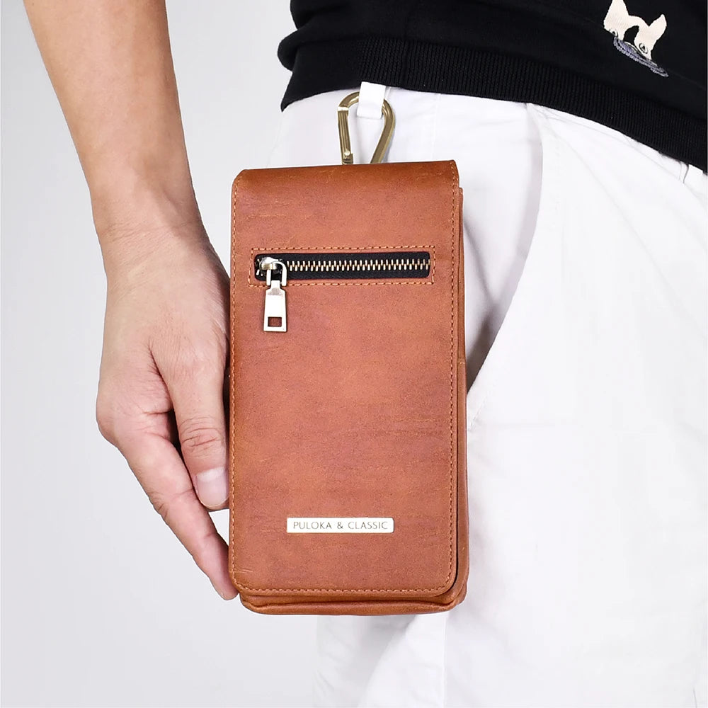 Universal Artificial Leather Mobile Phone Belt Bag