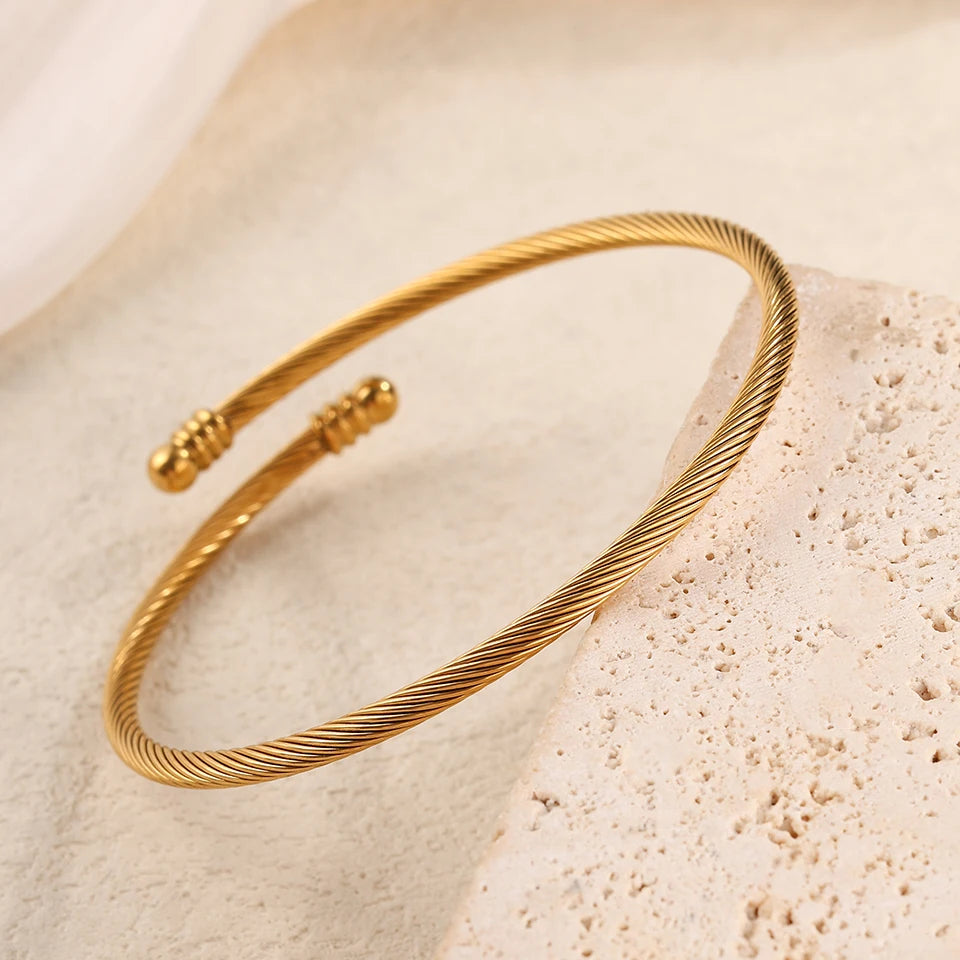 Retro Romantic Love Stainless Steel Bracelet Set Fashion Jewelry