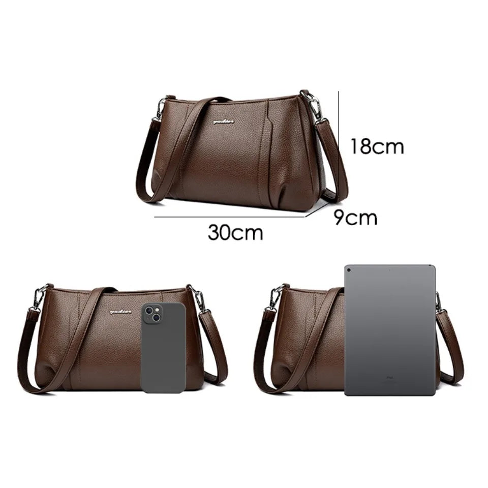 Top Quality Soft Leather Elegant Crossbody Shoulder Bag