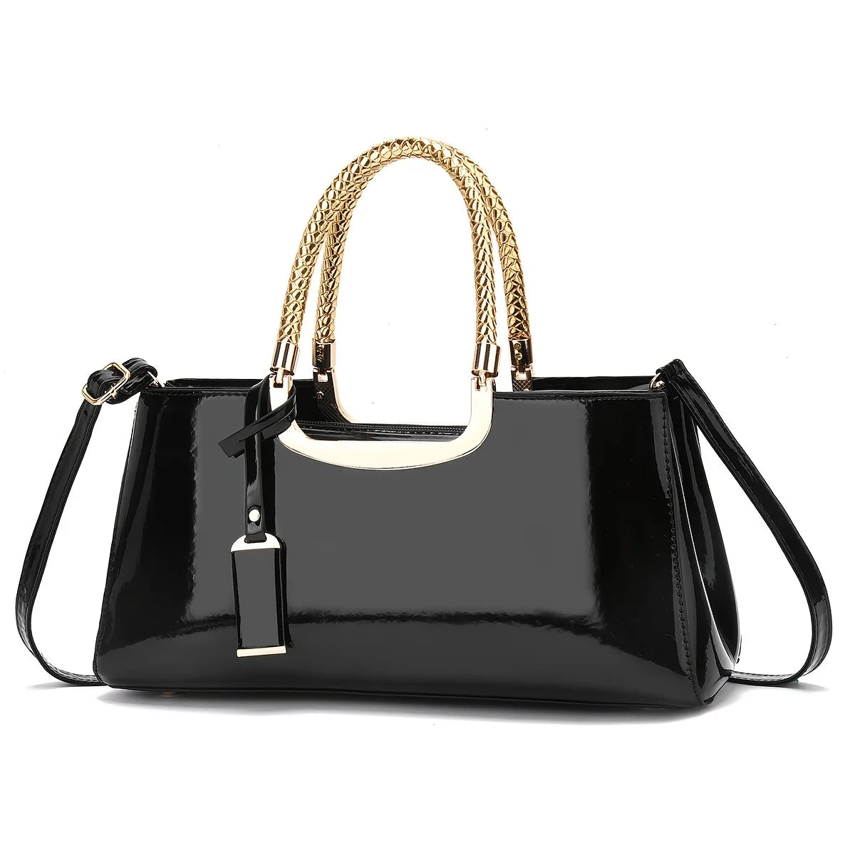Elegant ladies' evening handbag shoulder bag patent leather glossy crossbody bag