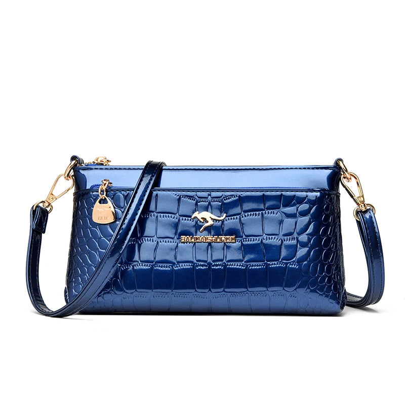 Luxury Oil Wax Leather Crossbody Bag Small Phone Purse Fashion Shoulder Handbag