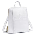 Genuine Leather Backpack Crocodile Pattern Large Capacity