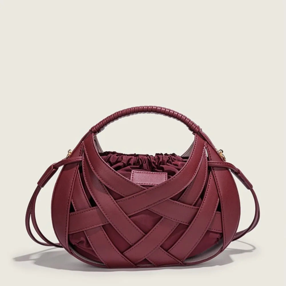 Hollow Woven Nest Bag Unique Premium Textured Shoulder Bag