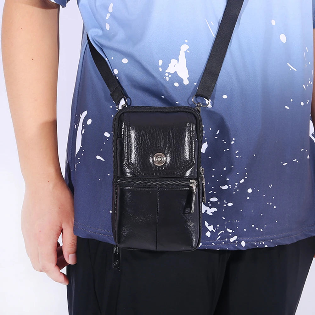 High Quality Men Genuine Leather Single Shoulder Bag