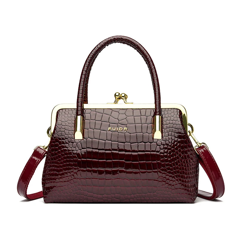 Luxury Crocodile Pattern PU Leather Shoulder Bag Design Purse