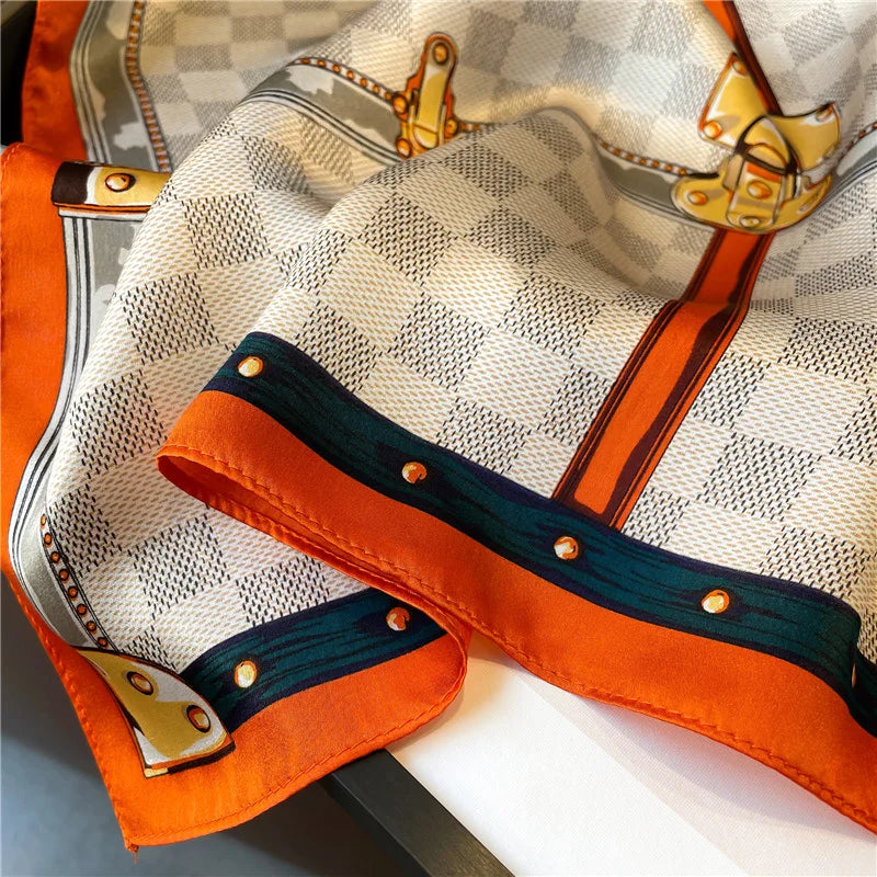 Women 100% Mulberry Real Silk Scarf 53cm