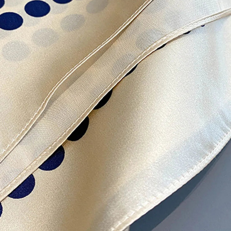 Fashion 100% Natural Silk Scarf for Women Dot Print