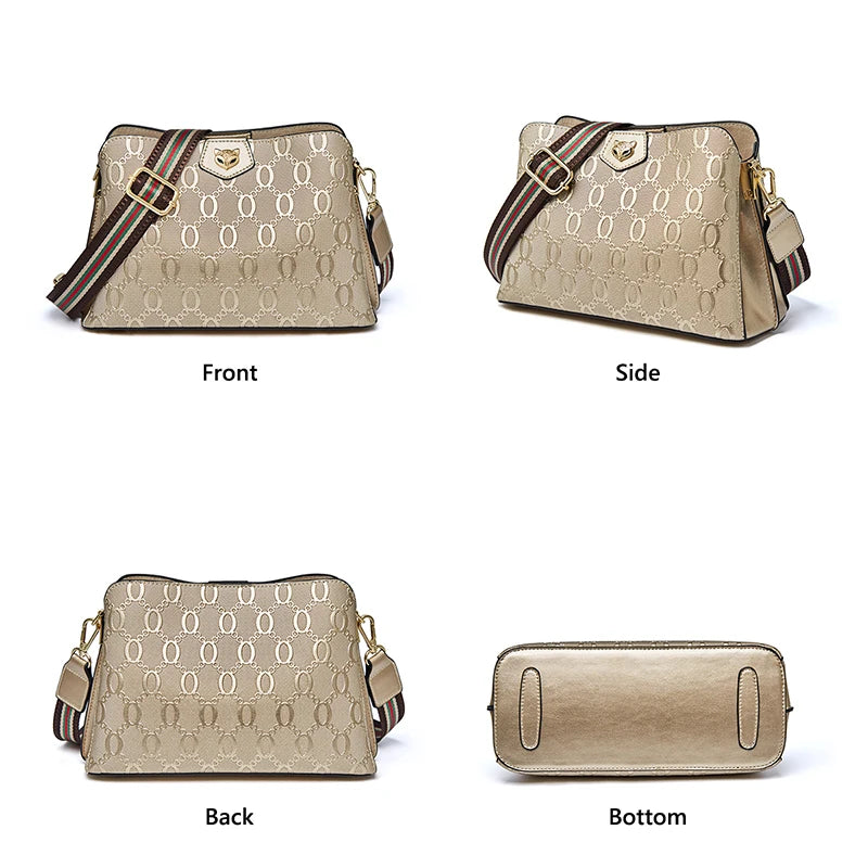 Women's Shoulder Bag Split Leather Lady Crossbody Bag