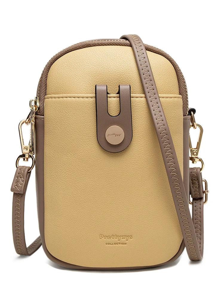 Mobile phone bag female soft PU leather small fresh high-grade fashion zipper large