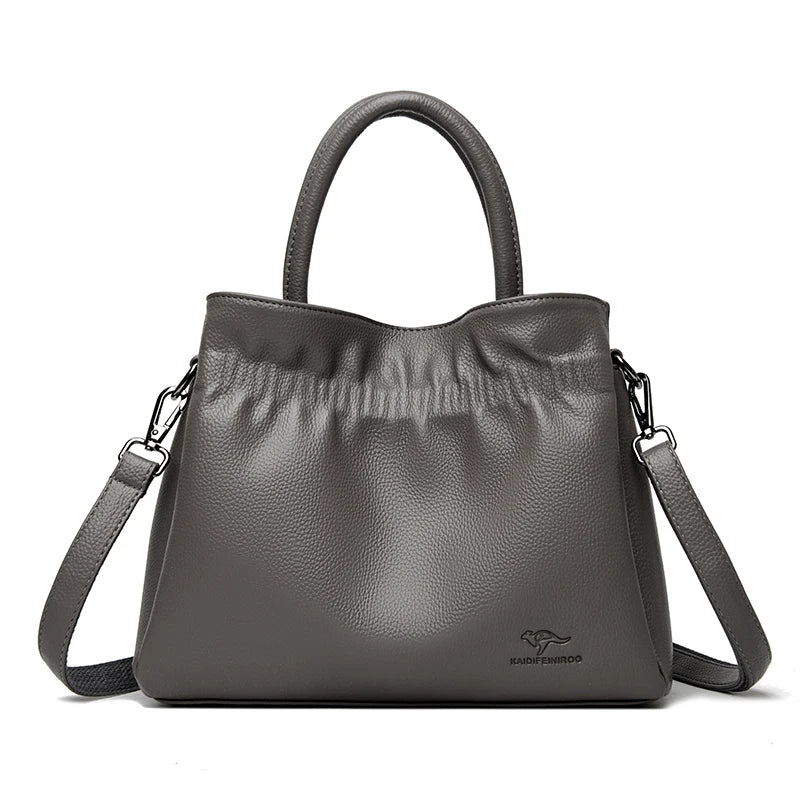 Luxury Soft Leather Shoulder Crossbody Handbags Casual Tote