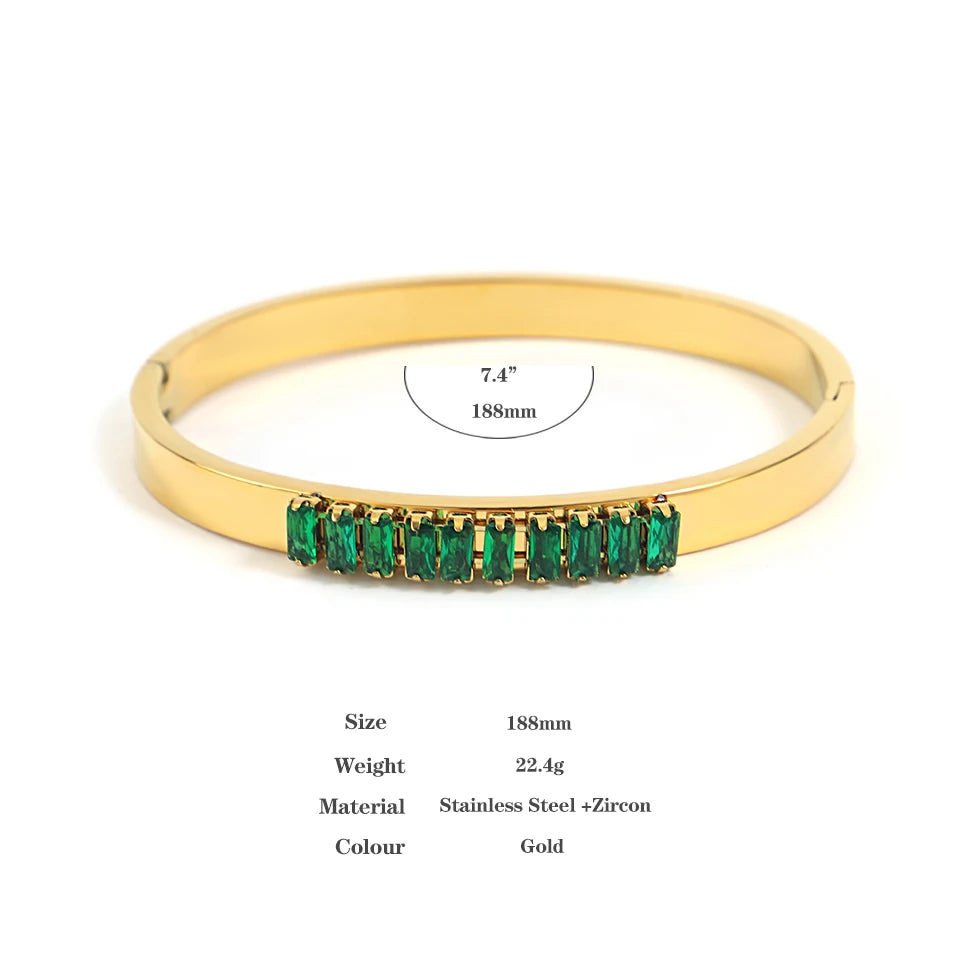 Luxury Colorful Cubic Zirconia Charm Bracelets Jewelry
