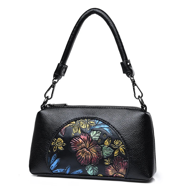 Women's Luxury Leather Top-Handle Bags Design Printing Shoulder Crossbody Bags