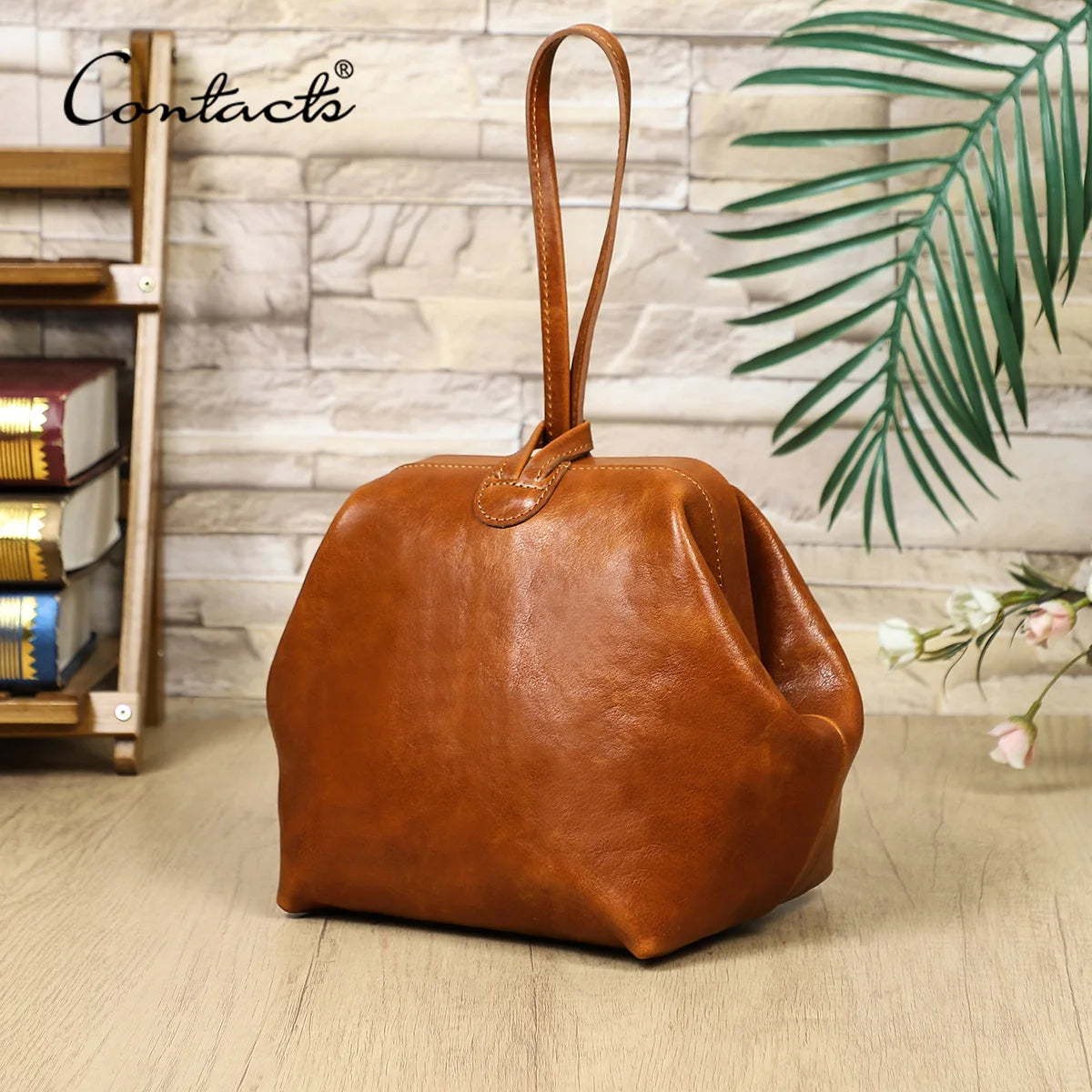 Genuine Leather Sling Clutch Luxury Design Leather Wristlet Bag