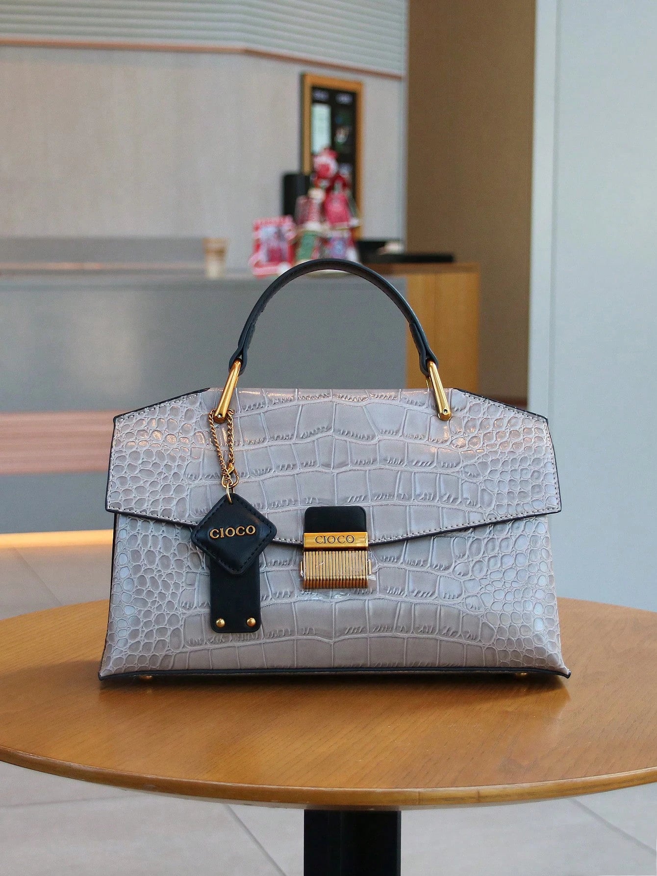 Retro blue snake-shaped high-grade handbag fashion luxury handbag large-capacity