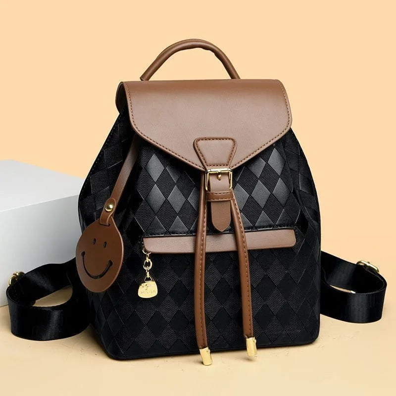 Women Backpack Soft Pu Leather Casual Multifunctional