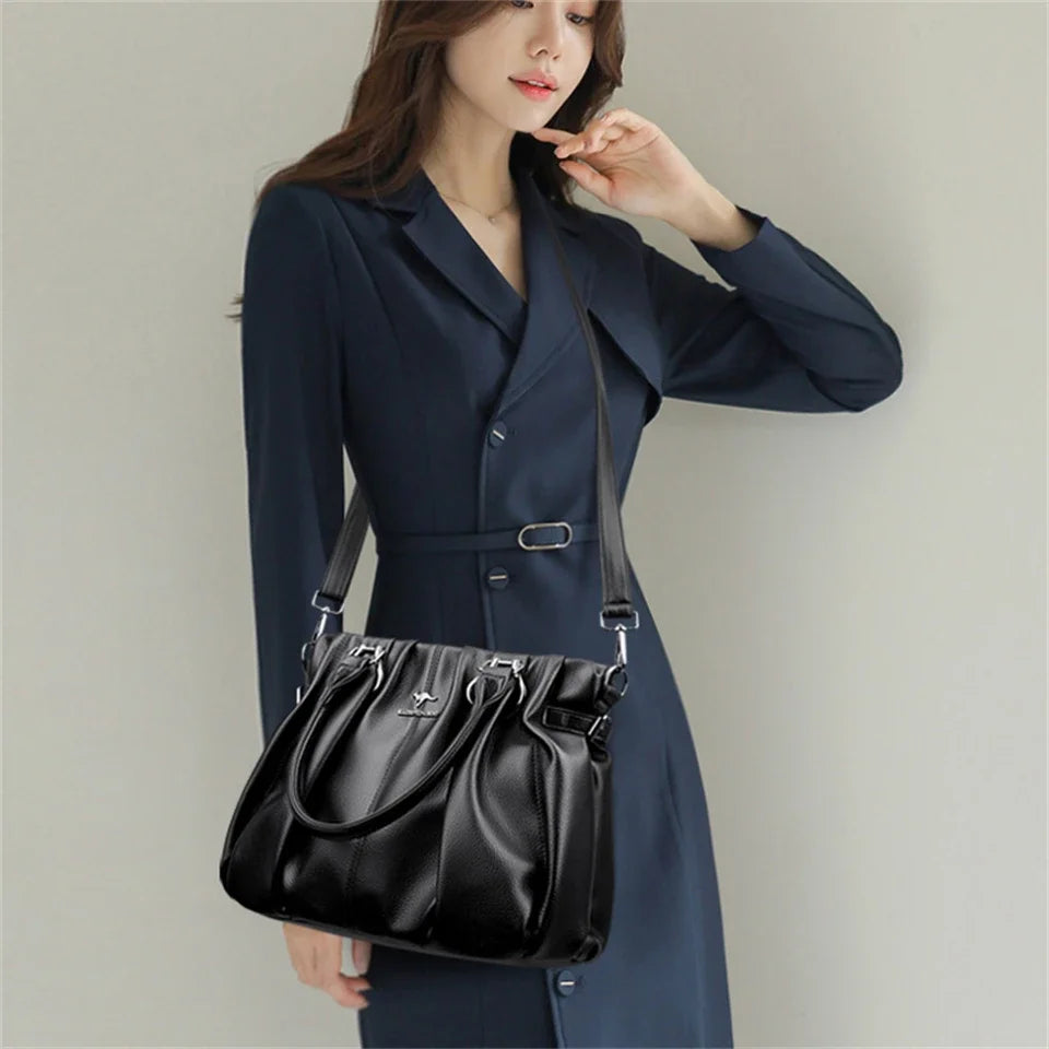 Genuine Casual Tote Bag Luxury Handbags Designer Purse High Quality Soft Leather