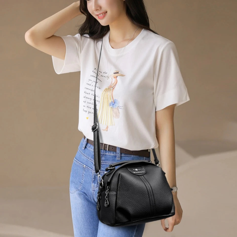 Luxury Handbags Women Bags Soft Leather Shoulder Crossbody Bag Female Handbags