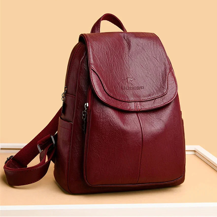 Soft Leather Backpack Fashion Female Shoulder Bag