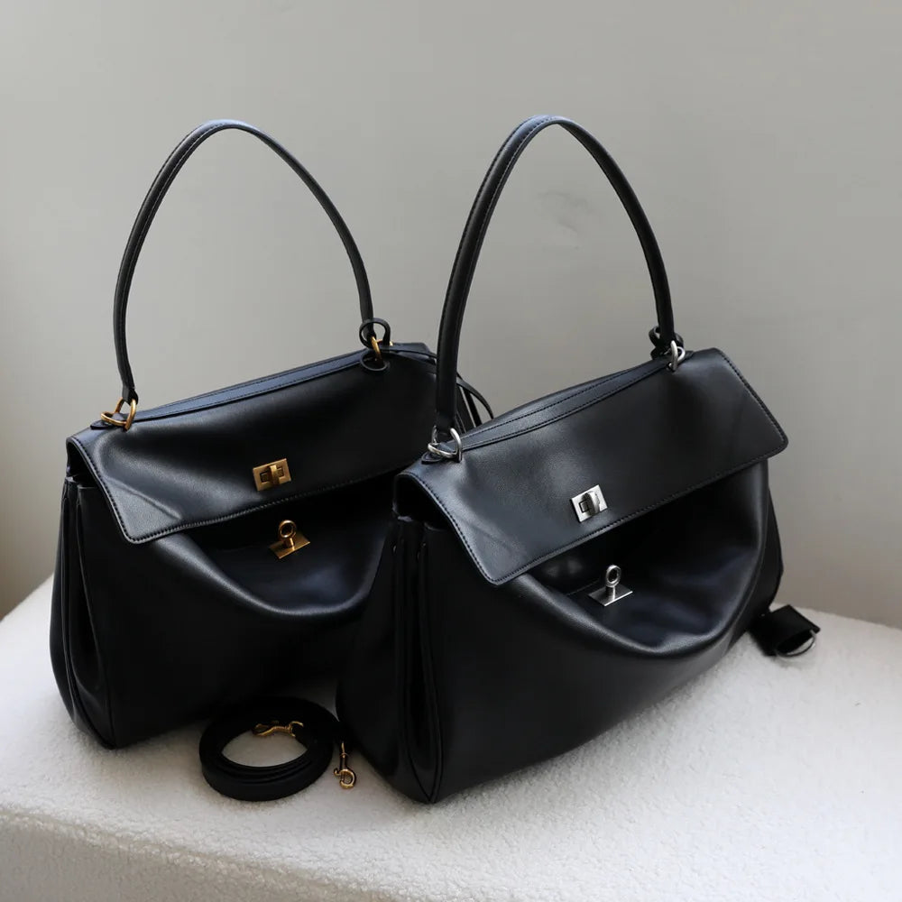 Designer luxury leather multi-specification handbag, large-capacity tote bag