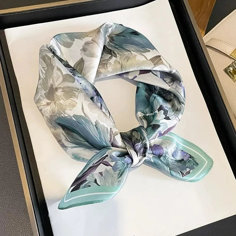 100% Real Silk Scarf Women Square Scarves Bandana