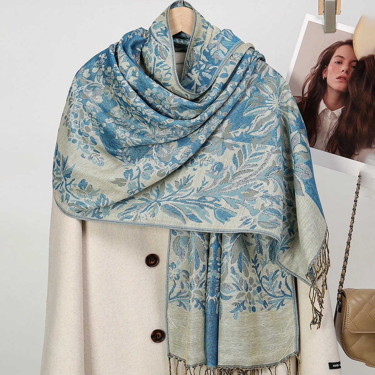 Retro Jacquard Paisley Tassel Scarf Cotton Shawls