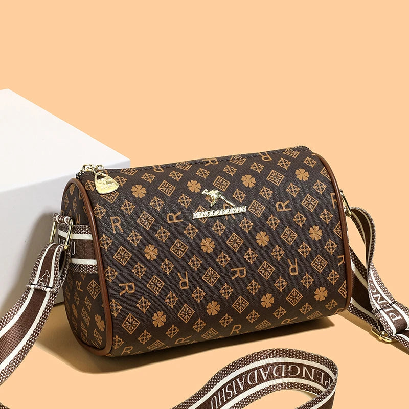 Alphabet Print Shoulder Bag Fashion Retro Pillow Bag High-End Crossbody Bag Trendy