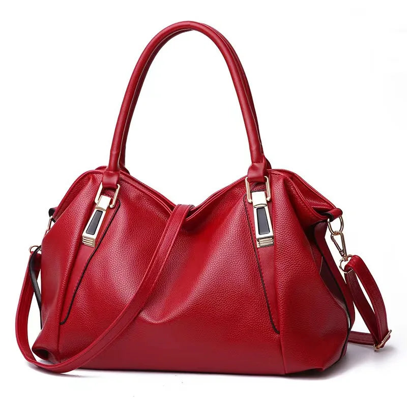 Casual Fashion Women Shoulder Bag Solid Color Soft Large Capacity Bag Crossbody Bag