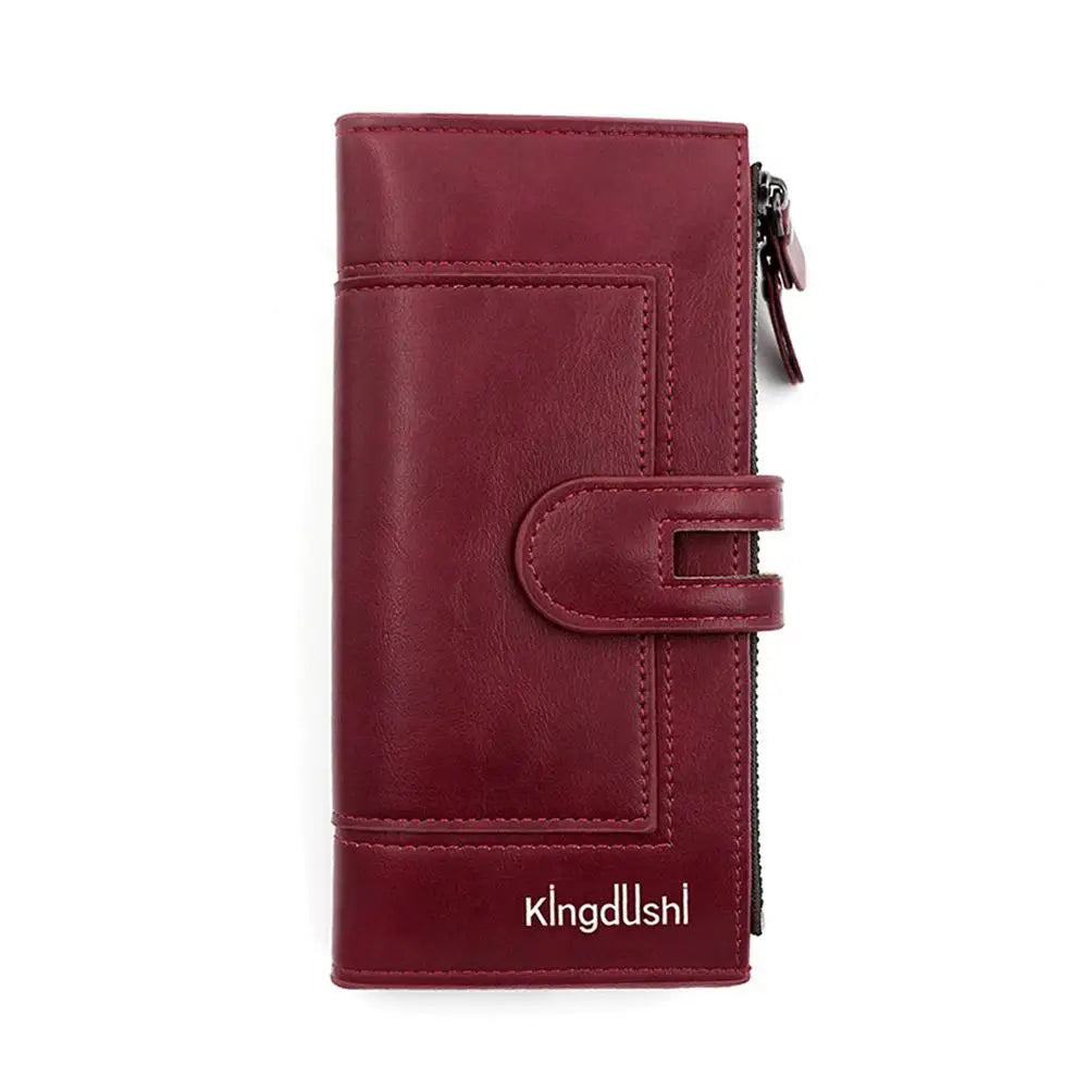 Luxury Fashion PU Leather Long Wallet Women's Slim Clutch