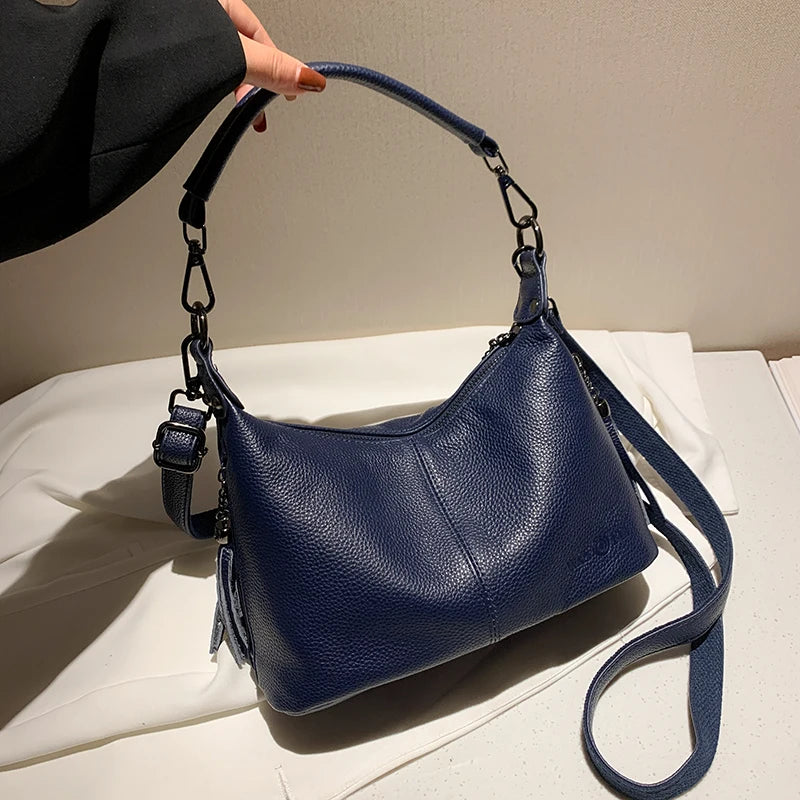 Vintage Genuine Leather Ladies Handbag Luxury Shoulder Bag