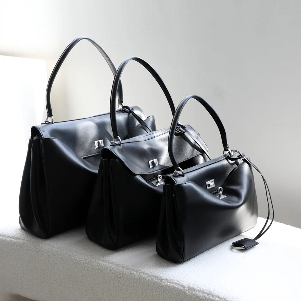 Designer luxury leather multi-specification handbag, large-capacity tote bag