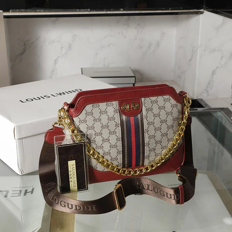 Fashionable Cool Women's Bag PU Leather Crossbody Shoulder Handbag Square Shape