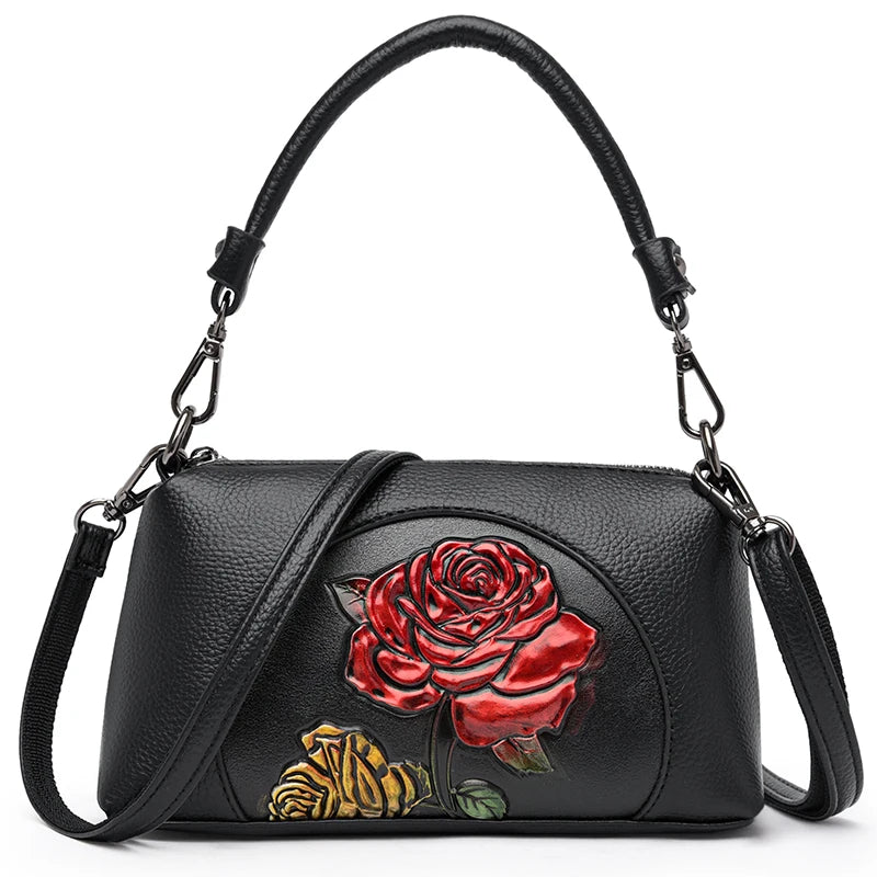 Women's Luxury Leather Top-Handle Bags Design Printing Shoulder Crossbody Bags