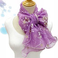 45*175cm  Elegant 2024 Silk Scarf Lightweight Lace Hijab