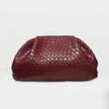 High end retro solid color woven embossed handbag large capacity cloud bag