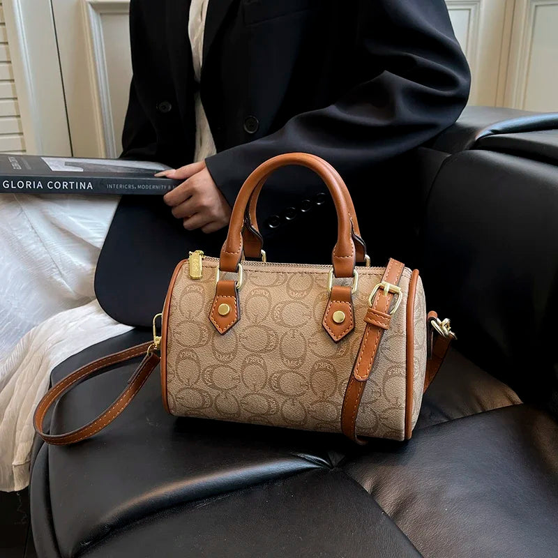 Vintage Paris Inspired Design Stylish Leather Crossbody Handbag