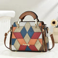 Fashionable Ladies Stone Pattern Printed Handbag Shoulder Bag