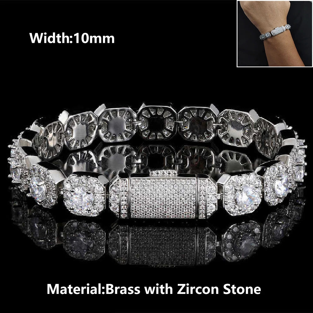 Luxury Bubble Clustered Hip Hop Iced Out Tennis Bracelet