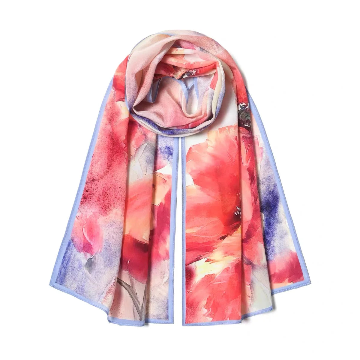 100% Pure Mulberry Silk Long Headband Neckerchief Luxury Bandana Scarves 68*180CM