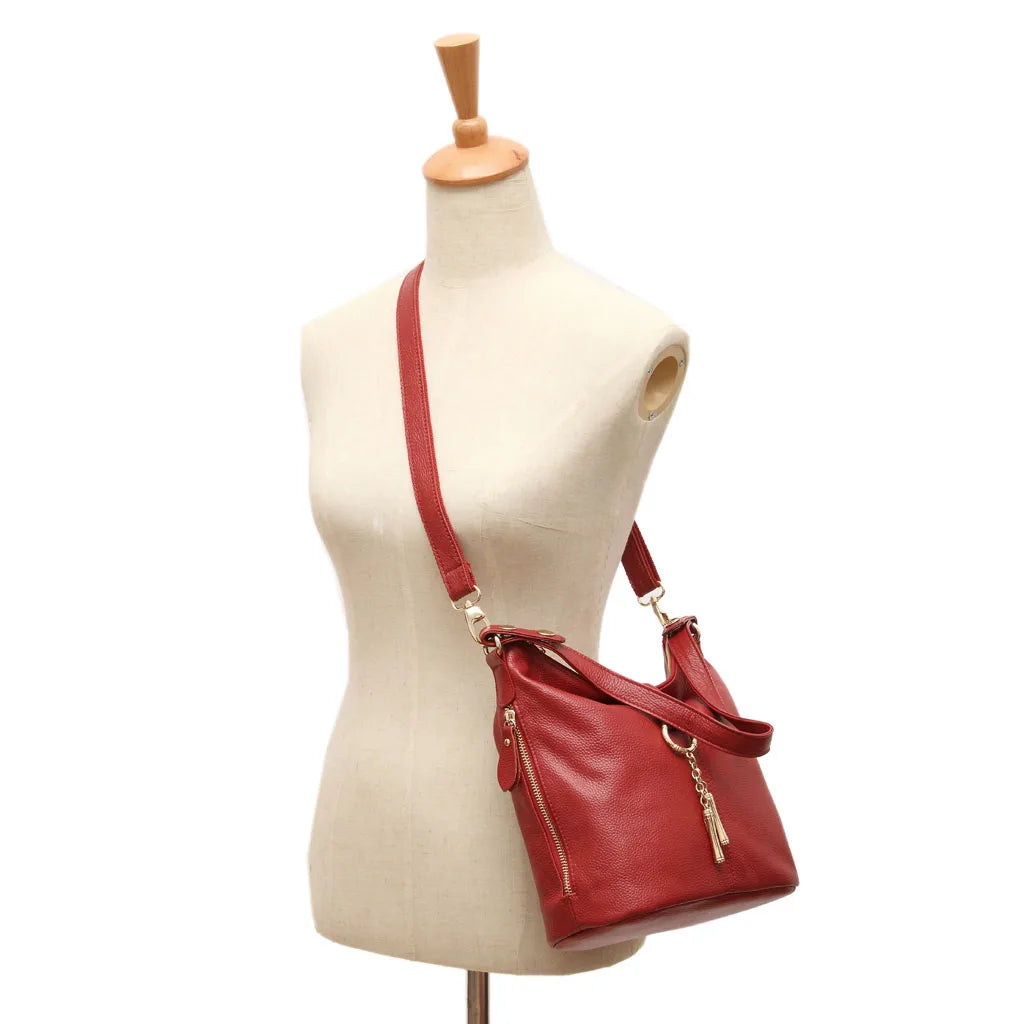 Elegant 100% Genuine Leather Charming Shoulder Bag