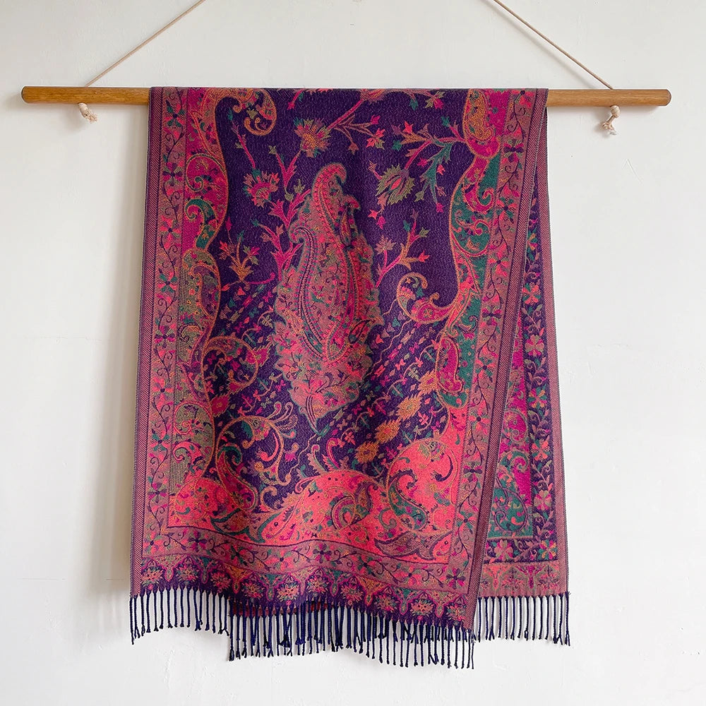Tassel Blanket Design Thick Warm Shawl Wrap Cashmere Scarf