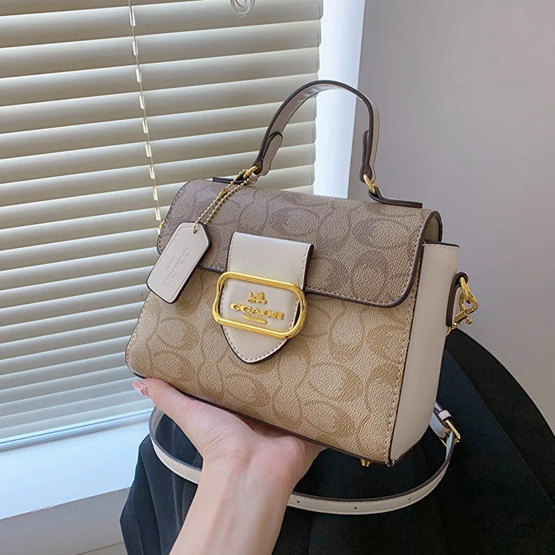 Luxurious fashionable retro handbag for women high-end color scheme tote crossbody bag