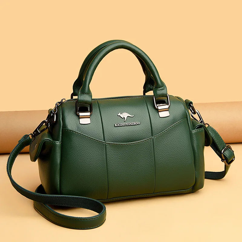 Urban Minimalist Women's Shoulder Bag Splicing Handbag Soft Polyester Lining Tote Bag