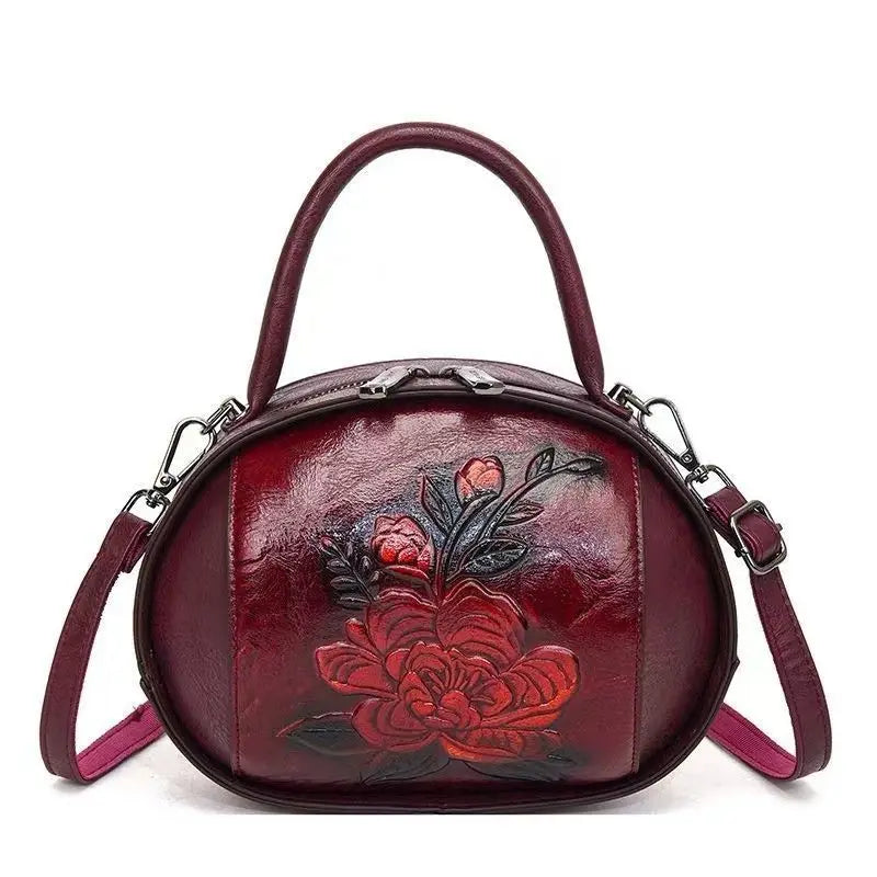 Stylish Bag Retro Coin Purse Women's Bags Multi-layered Oval Fashionable Bag