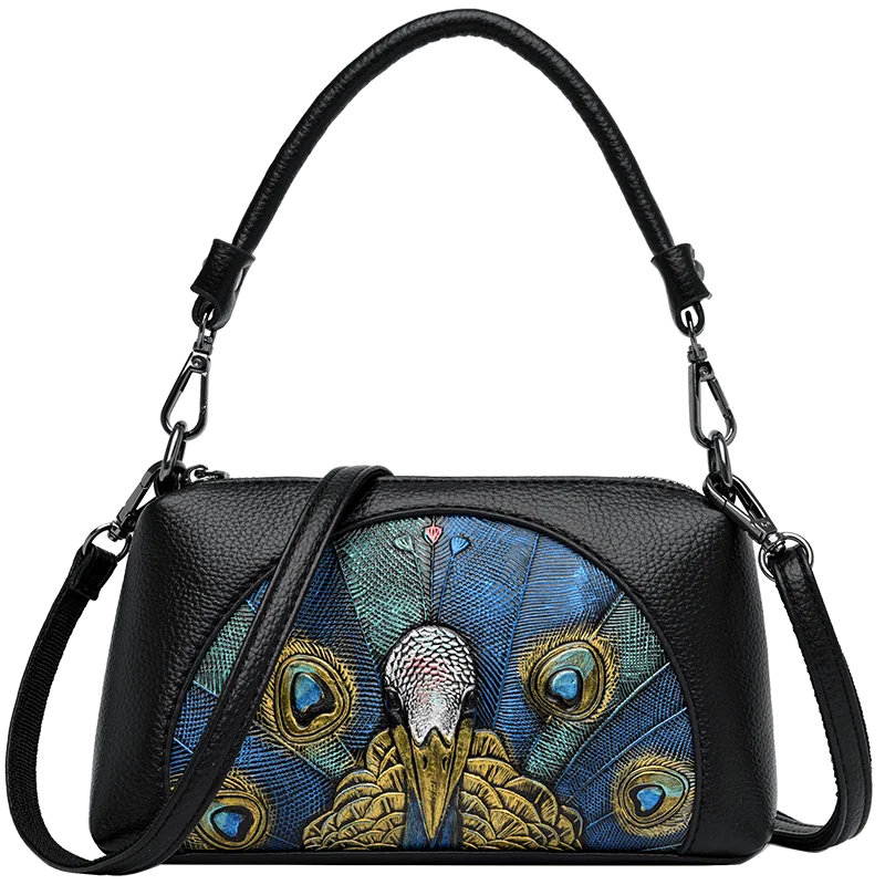 Women's Luxury Leather Top-Handle Bags Design Printing Shoulder Crossbody Bags